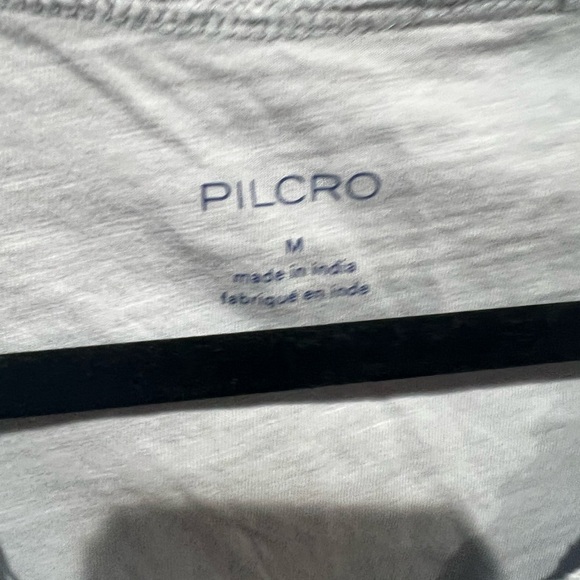 Pilcro Light Gray Lace Accent Blouse 100% Cotton Size M NWT Detailed Top Boho - Picture 2 of 4